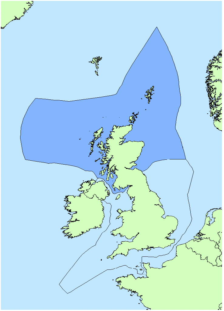 A map of Scotland’s estimated geographical share of the North Sea sector
