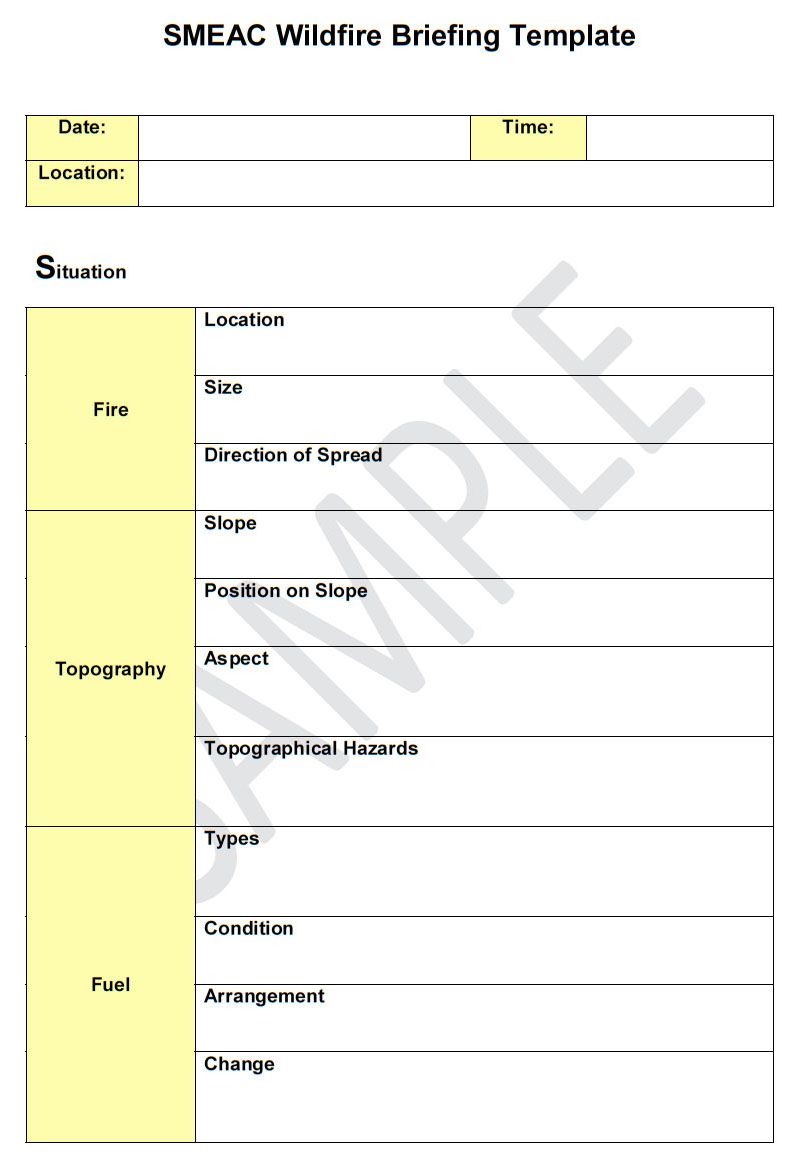 Appendix 4 Example of SMEAC Form