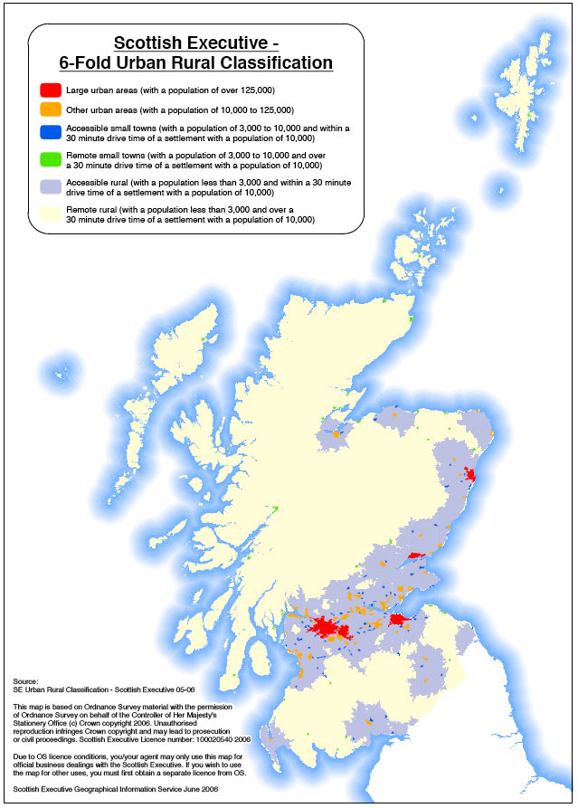 Figure 1. Scottish Executive 6-fold Urban Rural Classification
