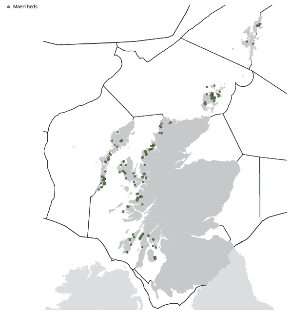 Maerl beds map