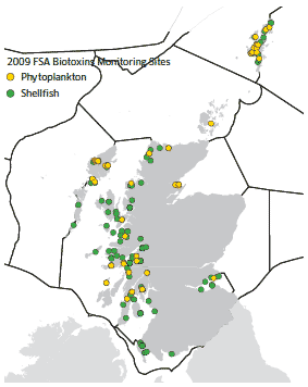 2009 Biotoxin Monitoring Sites