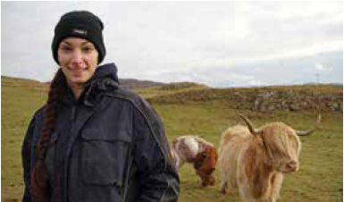 Claire Simonetta – a SRUC 2017 Final Year Agriculture Student, an Inaugural British Education Awards (BEA) 2017 Regional Winner for Scotland, and Farmers Weekly 2016 Agricultural Student of the Year]
