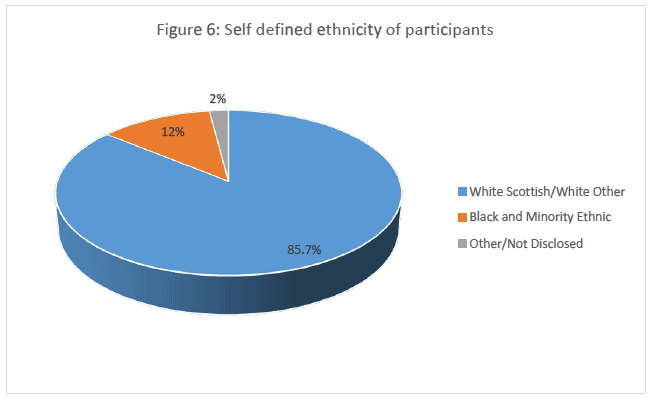 Figure 6: Self defined ethnicity of participants