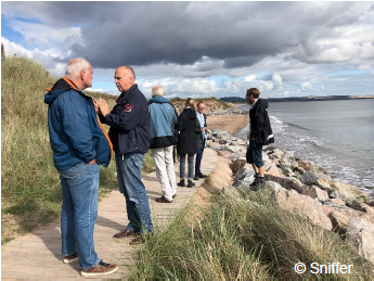European partners from the Interreg Building with nature project visiting Montrose beach