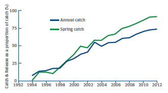 Figure 3 Catch and release, rod and line fishery